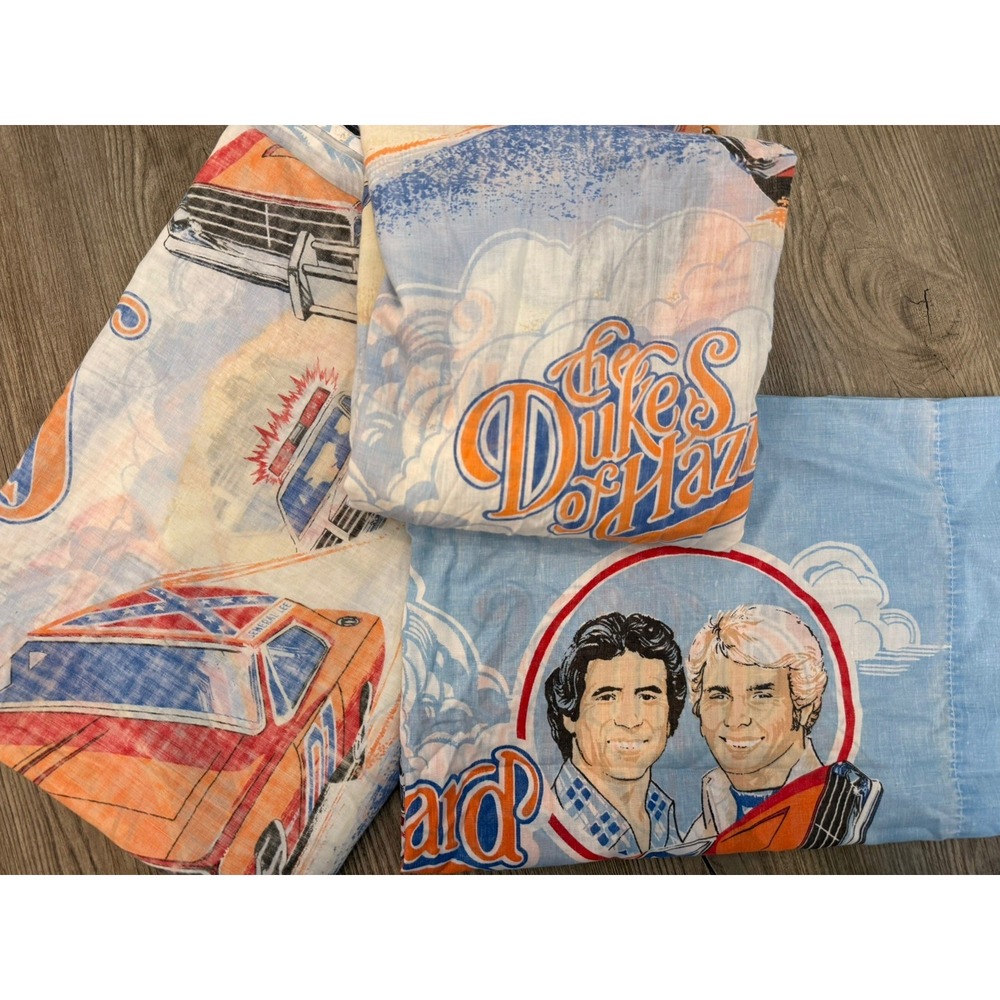 1982 Dukes Of Hazzard Twin Flat & Fitted Sheets & Pillow Case Bedding Set (3)